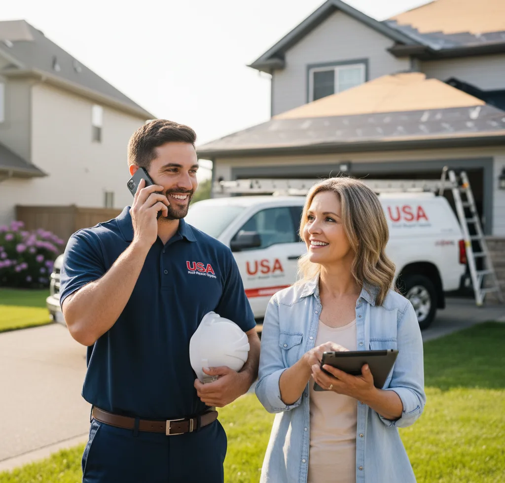 USA Roof Repair Experts customer support in Dowling